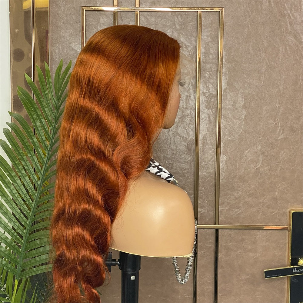 Clear Glow Hair Ginger #350 Human Hair Wig 13x4 Lace Front Wig Body Wave Hair Wig