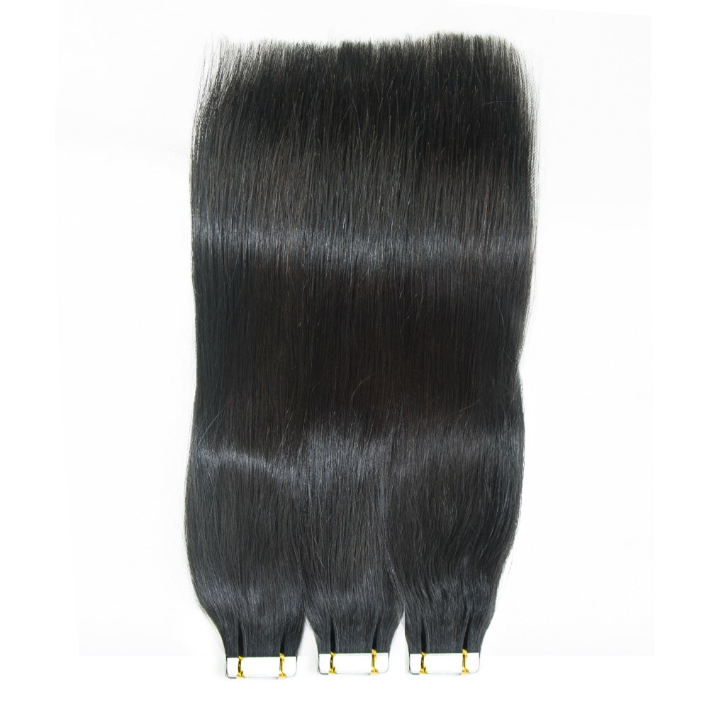 XBL Hair Tape In Hair Extensions 100% Mink Virgin Straight Human Hair Tape Ins Hair Extensions