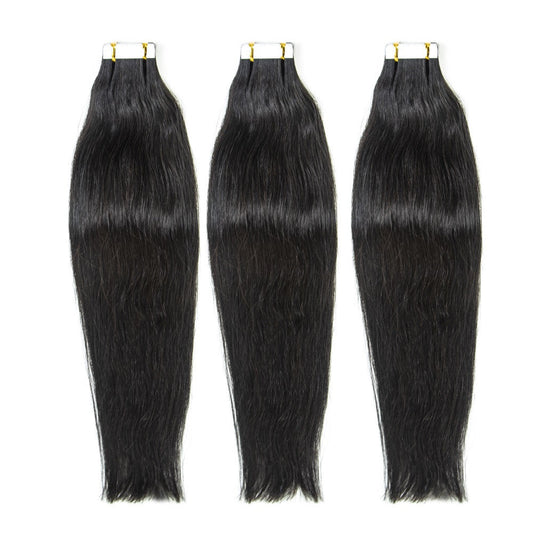 XBL Hair Tape In Hair Extensions 100% Mink Virgin Straight Human Hair Tape Ins Hair Extensions