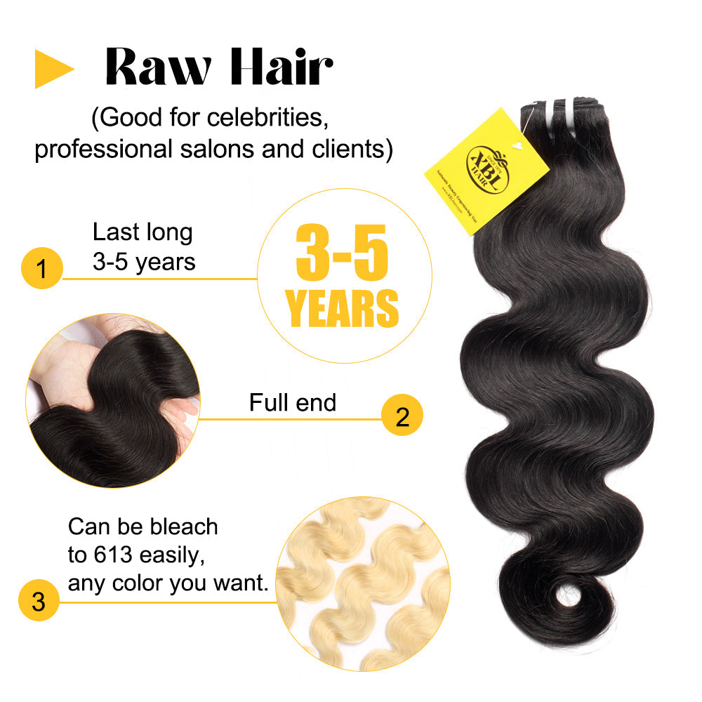 XBLhair Flawless Raw Hair Premium One Donor 3 Bundle Deal Body wave