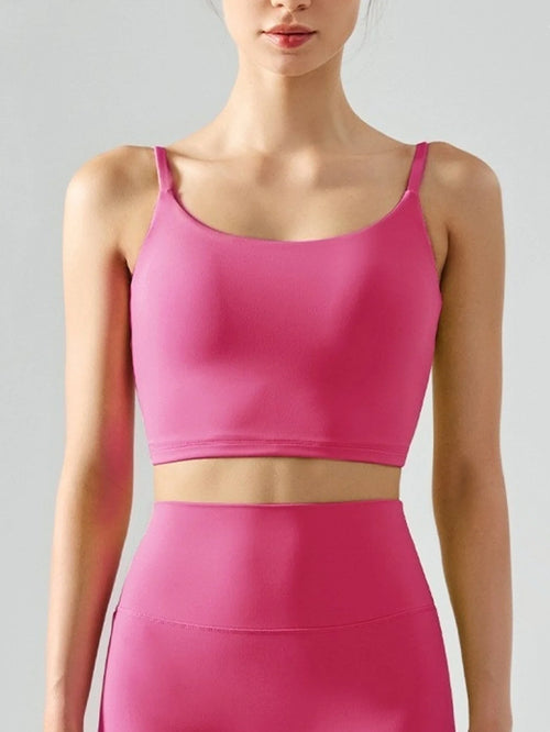 Track free sports bra with chest cushion, vest and suspender