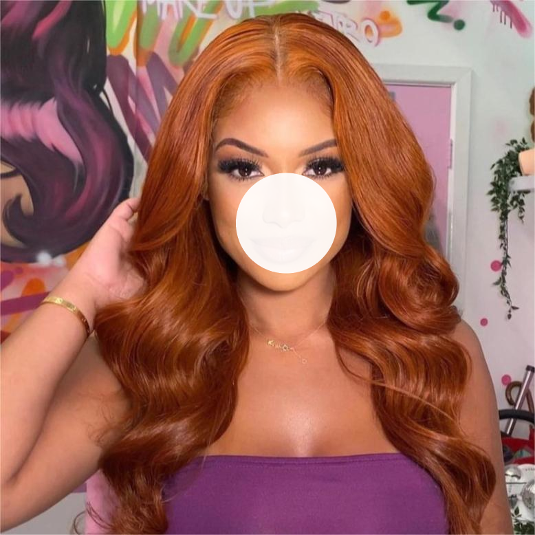 Clear Glow Hair Ginger #350 Human Hair Wig 13x4 Lace Front Wig Body Wave Hair Wig