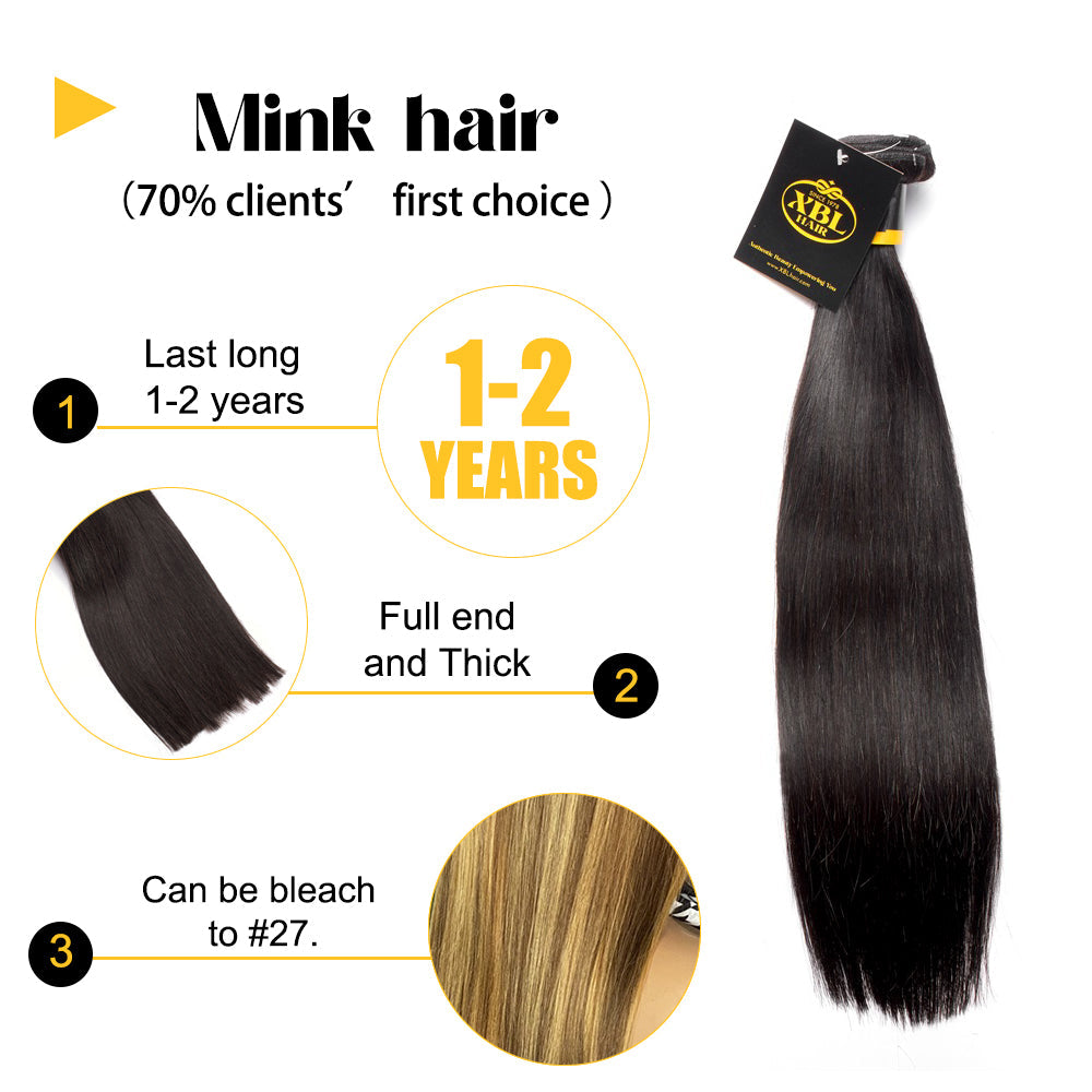 Clear Glow Hair Lovely Brazilian Mink Hair Straight Virgin Hair Extensions